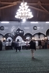 Inside and around Malang's Great Mosque ahead of prayer time