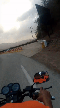 Evening motorcycle ride documented through Tacarigua, Venezuela