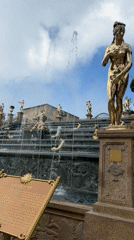 European-themed venue documented in Đà Nẵng with fountains, music