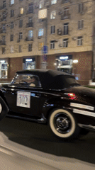 Classic Mercedes-Benz with rally markings spotted in Moscow
