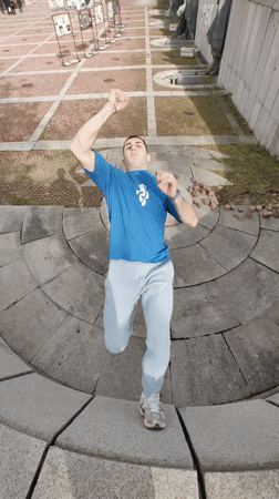 Man performs backflips and handstands at Shumen playground