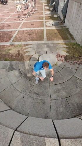 Man performs backflips and handstands at Shumen playground
