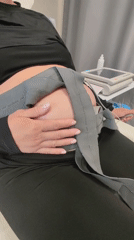 Pregnant woman receives routine fetal monitoring in Izhevsk medical facility