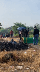 Community funeral ceremony conducted in Kedondong, Indonesia