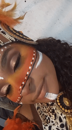 Carnival costume worn in Porlamar, Venezuela early morning
