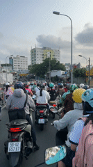 Scooter traffic jam observed in Ho Chi Minh City