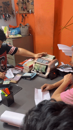 Cash counting activity witnessed at Dhaka financial location