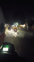 Night ride through Trucuk streets, bikes with underglow in view.