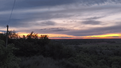 Rural twilight scenes captured across countryside during evening hours
