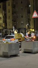 Police activity and bus activity observed on Sofia street