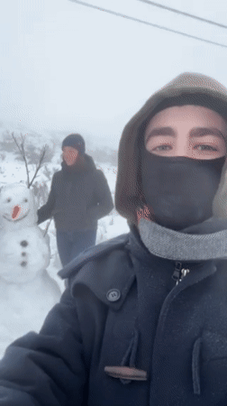 Winter Snow Play Documented in Northern Portugal Villages