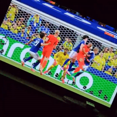 Watching Netherlands vs Japan soccer match on TV in Bulgaria