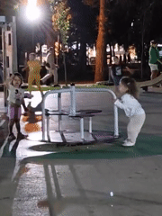 Busy evening at a Rostov-on-Don park with rides and play