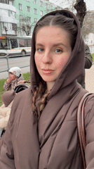 Family stroll captured on camera in Klin, Russia