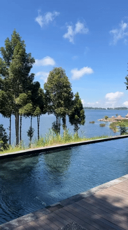 Lakeside resort visit in Baturiti, Indonesia