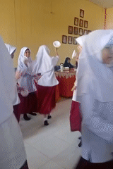Daily school activities captured at Islamic school in Indonesia