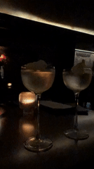 Late night cocktails observed at New York establishment