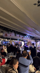 Celebration held at decorated restaurant in Beşiktaş, Turkey