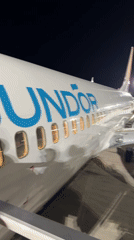 Man filmed near Condor aircraft at night in Chișinău