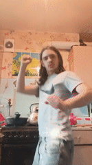 Moscow man spends hour dancing, playing music in kitchen