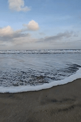 Calm beach scene recorded in Kuta Selatan, Indonesia