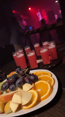 Daytime nightclub celebration with food, drinks, entertainment in Omsk