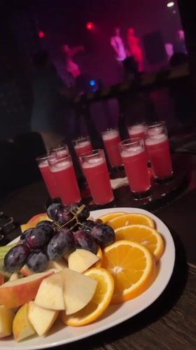 Daytime nightclub celebration with food, drinks, entertainment in Omsk