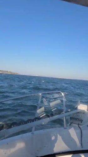 Morning boat journey captures sea conditions off Bulgarian coast
