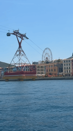 Tourist boat captures sunny Nha Trang waterfront views