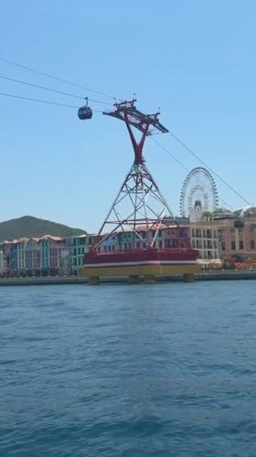 Tourist boat captures sunny Nha Trang waterfront views