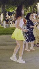 Woman jumps rope in public park in Nha Trang