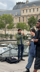 Street music and library visits documented across Paris