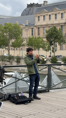 Street music and library visits documented across Paris