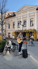 Street performers enliven pedestrian zone in Kazan, Russia