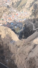 Aerial footage captures El Alto's hillside housing sprawl