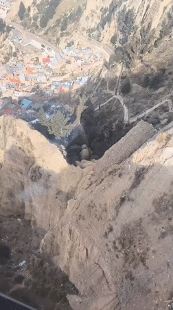 Aerial footage captures El Alto's hillside housing sprawl