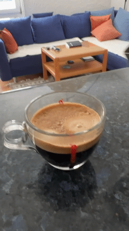 Morning coffee preparation captured in Miljevci, Montenegro