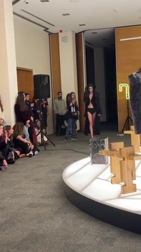 Fashion show held at Tbilisi venue near modern art museum