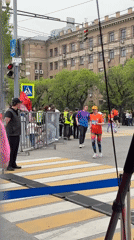 Post-marathon celebration features dance performance in Khabarovsk public square