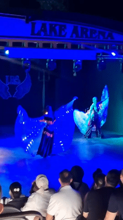 Nighttime stage show at Lake Arena, Manavgat