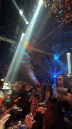 Nightclub performance with dancers draws crowds in Burgas, Bulgaria