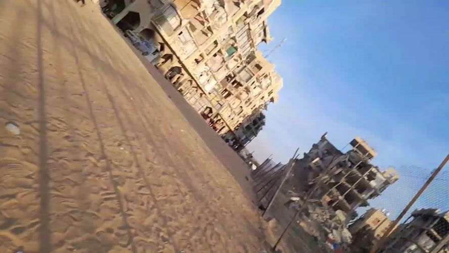 Damaged buildings documented in Khan Yunis, Palestinian Territory