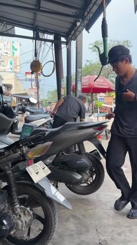 Two men spotted on West Jakarta street scene