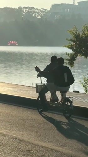 Morning lakeside recreation captured around Da Lat, Vietnam