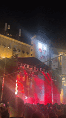 Red-lit night concert draws a crowd in Yerevan