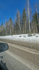 Driver records muddy, snow-covered road conditions in Chaykovsky