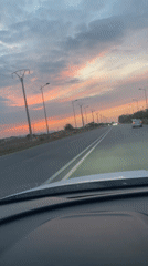 Evening highway drive captured in Tassoultante, Morocco