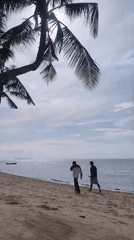 Morning beach life captured in Baan Tai, Thailand