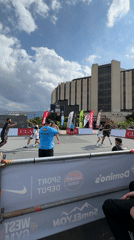 Street basketball tournament held in Sofia under sunny skies
