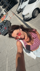 Selfie series across Belgrade streets and elevator, midday